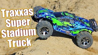 SUPER 4WD Stadium Truck Basher Traxxas Rustler 4x4 VXL RTR Review amp Action  RC Driver [upl. by Dnama]