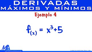 Máximos y mínimos de una función  Ejemplo 4 [upl. by Iraam]