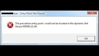 How to fix Entry Point not found error KERNEL32dll Windows 10 8 amp 7 [upl. by Nalyt]