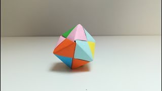 COMO HACER UN CUBO DE PAPEL FIGURA GEOMÉTRICA [upl. by Croom]