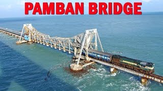 RAMESHWARAM TRAIN Bridge Incredible View [upl. by Erastes83]