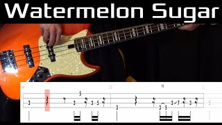 Watermelon Sugar Harry Styles  Bass Cover WITH TABS [upl. by Eenaffit]