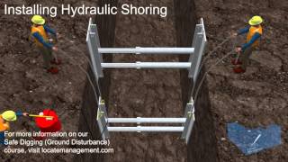 Instaling Hydraulic Shoring [upl. by Anavahs759]