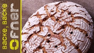 Bio Krustenbrot  doppelt gebacken  Backe backe Ofner [upl. by Animehliw]