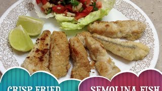 SEMOLINA COATED FRIED FISH EASY VIDEO RECIPE [upl. by Llednik162]