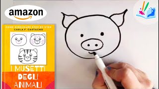 Tutorial per bimbi faccine animali step by step [upl. by Airuam]