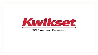 SmartKey SC1 ReKeying Instructions  Kwikset SmartKey Security™ [upl. by Lacey]