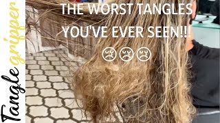 How to effectively detangle MATTED TANGLED KNOTTED hair easily [upl. by Acina712]