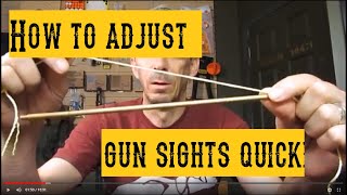 Adjusting iron sights and zeroing a rifle [upl. by Hazem]