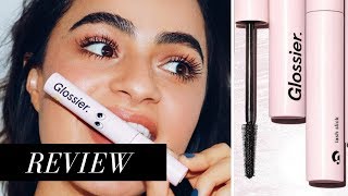 GLOSSIER LASH SLICK FULL REVIEW APPLICATION  REMOVAL [upl. by Eralcyram]