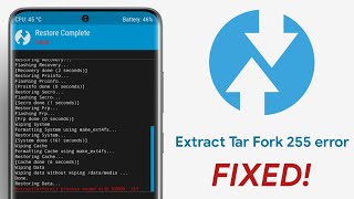 How to solve Extract Tar Fork 255 TWRP error  100 Fix [upl. by Alaikim]