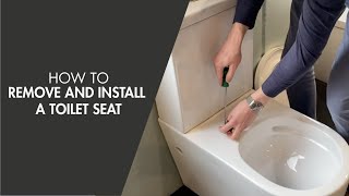 How to Remove and Install a Toilet Seat [upl. by Hardi]