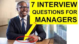 7 MANAGER Interview Questions and Answers PASS [upl. by Yesrej367]