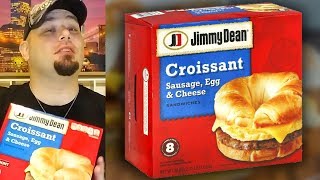 Jimmy Dean Sausage Egg amp Cheese Croissant Sandwiches Review [upl. by Nytsud947]