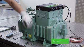 How to mount the BITZER IQ MODULE on reciprocating compressors [upl. by Eleinad128]