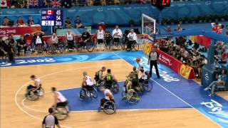 Highlights of Mens Wheelchair Basketball Final  Beijing 2008 Paralympic Games [upl. by Eanyl888]