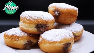 Riquísimas DONAS RELLENAS con Nutella  Muve Flavors [upl. by Joashus]