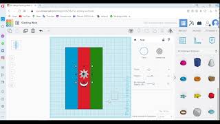 Azərbaycan bayrağı tinkercad [upl. by Ripp]