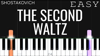 Shostakovich The Second Waltz  EASY Piano Tutorial [upl. by Gerti]