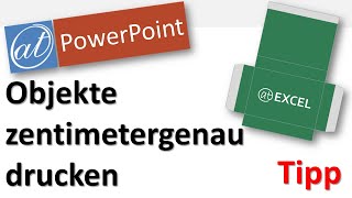 PowerPoint  zentimetergenau drucken  Maßstab 11 [upl. by Boony]