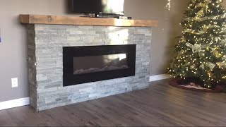 Weekend DIY fireplace build  ELECTRIC fireplace time lapse [upl. by Snebur]