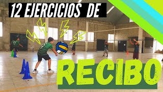 12 EJERCICIOS parara RECIBO o RECEPCIÓN en VOLEIBOL [upl. by Atinuhs41]