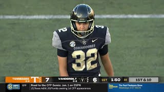 Vanderbilt Kicker Sarah Fuller Makes Extra Point vs Tennessee  2020 College Football [upl. by Yhtomot]