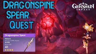 Dragonspine Spear Recipe Unlock Festering Fang Quest  Genshin Impact [upl. by Hanauq]