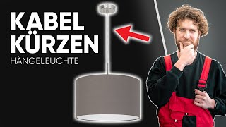 KABEL KÜRZEN für Deckenlampe  Hängelampe  Pendelleuchte Drähte abisolieren [upl. by Eentruoc]