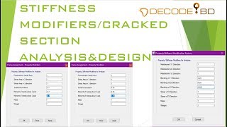 STIFFNESS MODIFIERCRACKED SECTION ANALYSIS EXPLAINED IN ETABS [upl. by Htebyram]