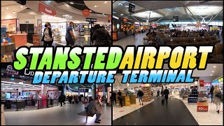 LONDON STANSTED AIRPORT Departure Terminal Walking Tour 4k [upl. by Oringa]