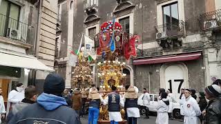 SantAgata 2019 le candelore danno il via alla processione giro esterno [upl. by Nojram]