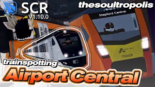 AIRLINK CRAZE Trainspotting at Airport Central Part 1  SCR Roblox Stepford County Railway [upl. by Zsa Zsa]