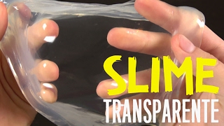 SLIME TRANSPARENTE  Receta sin borax almidon detergente [upl. by Arrad]