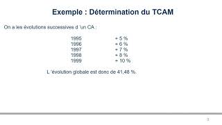 Taux de croissance annuel moyen TCAM [upl. by Kirsti]