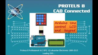 Arduino UNO keypad 4x4 and LCD 20x4 with proteus [upl. by Lecirg]