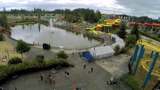 I5 Dive Skycoaster onride HD POV 60fps Wild Waves Enchanted Village [upl. by Oirom20]