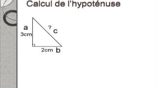 Calcul de la longueur manquante dun triangle rectangle [upl. by Kalikow756]