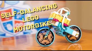 Self Balancing LEGO SPIKE PrimeMindstorms Bike [upl. by Olraced327]