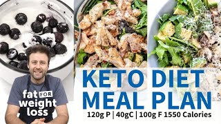 KETO DIET Meal Plan  1500 Calories  120g Protein [upl. by Heiner]