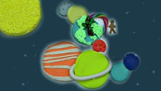 What Colors are Solar System Planets DIY How to make Play Doh Planets Easy DIY Play Doh Creations [upl. by Erialcyram9]