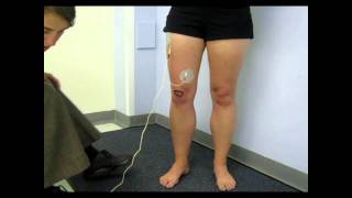 Where to place electrodes  quadriceps stimulation [upl. by Ahsoek]