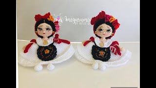 Como tejer en crochet Muñeca mini Veracruzana amigurumis by Petus [upl. by Senskell880]