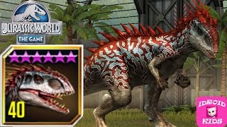 INDOMINUS REX MAX LEVEL 40 HYBRID  Jurassic World The Game [upl. by Razaile]