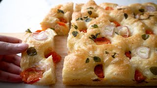 Focaccia Italiana  How to Make the Best Focaccia  No Knead Focaccia Bread  Chichabon [upl. by Ahtenak273]