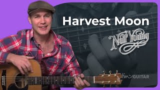 How to play Harvest Moon by Neil Young  Guitar Lesson [upl. by Aneleve303]