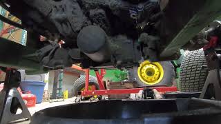 John Deere 1445 Hydraulic Fluid Change [upl. by Llenna]