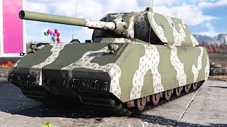 Germany Developed Massive Mobile Bunker Tank  Maus in War Thunder [upl. by Wilona725]