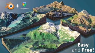 How to Create 3D Terrain with Google Maps and Blender [upl. by Xanthe]