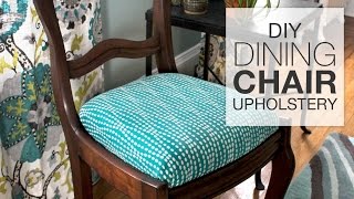 How to Reupholster Dining Chairs  DIY Tutorial [upl. by Anelaj]